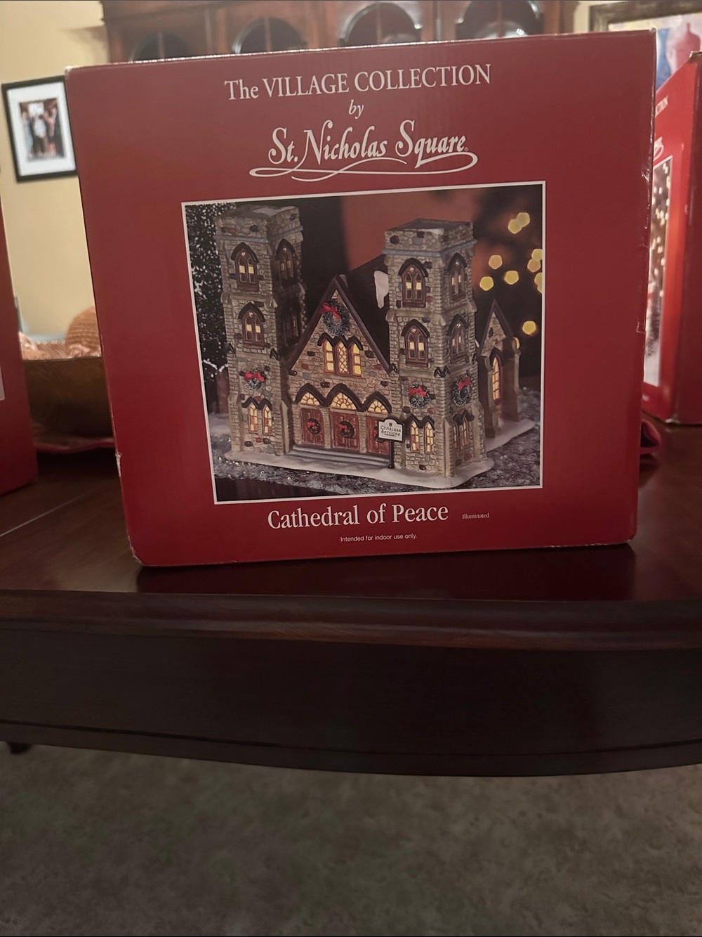 St. Nicholas Square Holiday Village Cathedral of Peace Boxed Display - Red